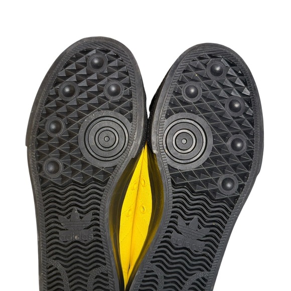 Adidas Originals Nizza MENS‎ 7.5 NWOB Yellow Core Black Canvas Sneakers HQ9866 - Picture 10 of 12